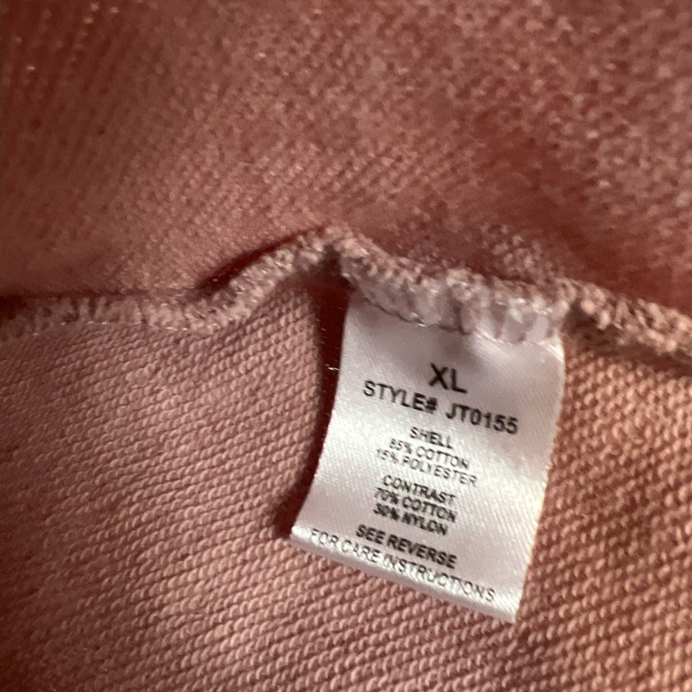 Oli & Hali XL Sweatshirt Patchwork Floral Button Up Pink - Picture 5 of 6
